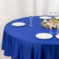 90" Royal Blue Scuba Wrinkle Free Round Tablecloth, Scuba Polyester Tablecloth