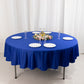 90" Royal Blue Scuba Wrinkle Free Round Tablecloth, Scuba Polyester Tablecloth