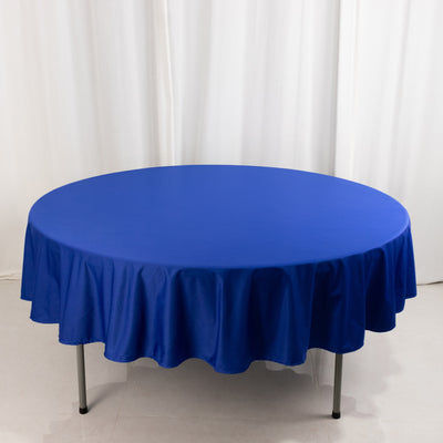 90" Round Royal Blue Scuba Fabric Table Cloth