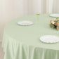 90" Sage Green Scuba Wrinkle Free Round Tablecloth, Scuba Polyester Tablecloth