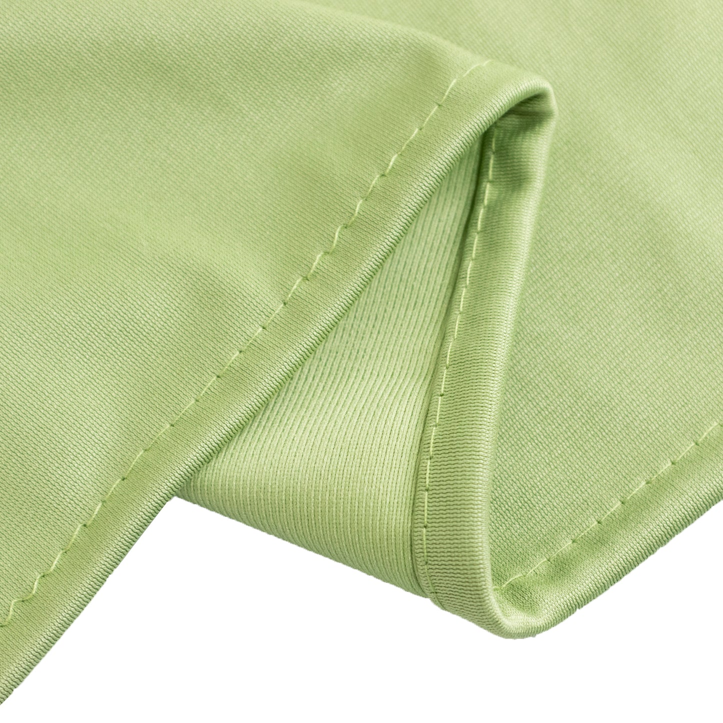 90" Sage Green Premium Scuba Wrinkle Free Round Tablecloth, Scuba Polyester Tablecloth