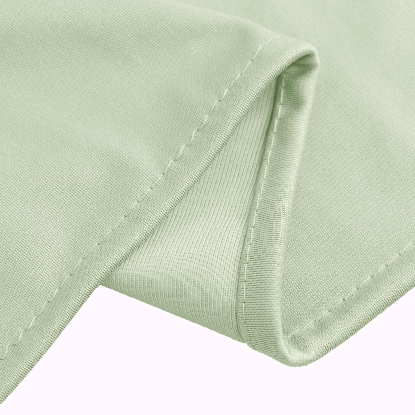 90" Sage Green Scuba Wrinkle Free Round Tablecloth, Scuba Polyester Tablecloth