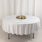 90" White Scuba Wrinkle Free Round Tablecloth, Scuba Polyester Tablecloth
