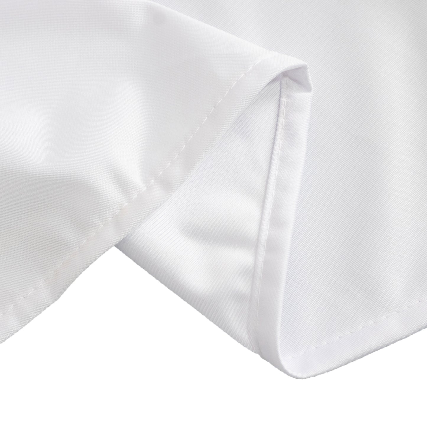 90" White Premium Scuba Wrinkle Free Round Tablecloth, Scuba Polyester Tablecloth