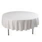 90" White Scuba Wrinkle Free Round Tablecloth, Scuba Polyester Tablecloth