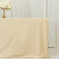 6ft Scuba Rectangular Fitted Tablecloth Beige – Wrinkle-Free, Stain Resistant