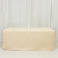6ft Scuba Rectangular Fitted Tablecloth Beige – Wrinkle-Free, Stain Resistant