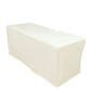 6ft Scuba Rectangular Fitted Tablecloth Ivory – Wrinkle-Free, Stain Resistant