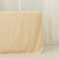 8ft Scuba Rectangular Fitted Tablecloth Beige – Wrinkle-Free, Stain Resistant