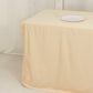 8ft Scuba Rectangular Fitted Tablecloth Beige – Wrinkle-Free, Stain Resistant
