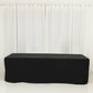 8ft Scuba Rectangular Fitted Tablecloth Black – Wrinkle-Free, Stain Resistant