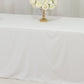 8ft Scuba Rectangular Fitted Tablecloth White – Wrinkle-Free, Stain Resistant