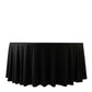 Fire Retardant Scuba Tablecloth – 120" Round Black, Wrinkle Free, Stain Resistant, Seamless Polyester Cover