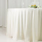 Fire Retardant Scuba Tablecloth – 120" Round Ivory, Wrinkle Free, Stain Resistant, Seamless Polyester Cover