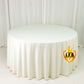 Fire Retardant Scuba Tablecloth – 120" Round Ivory, Wrinkle Free, Stain Resistant, Seamless Polyester Cover