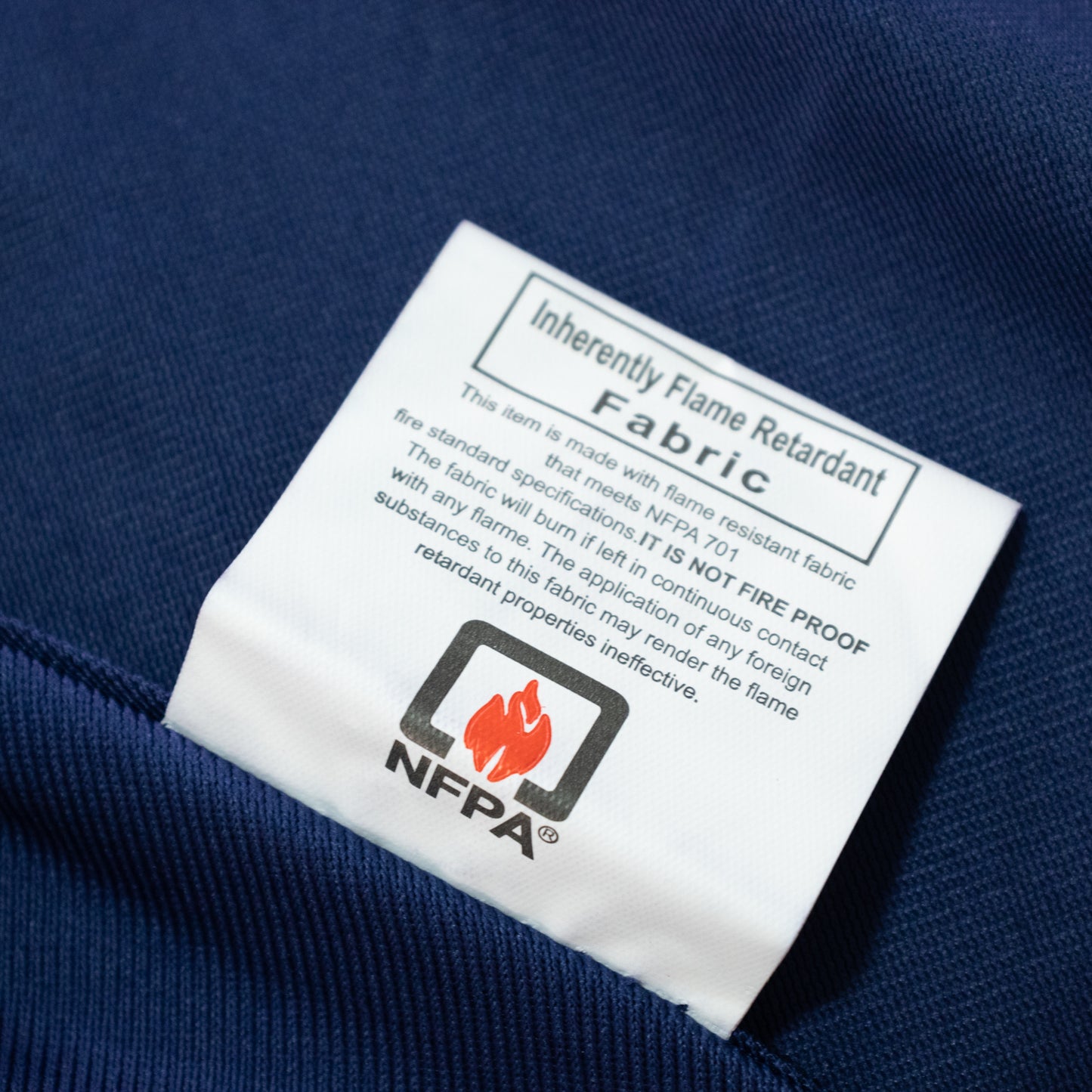 Fire Retardant Scuba Tablecloth – 120" Round Navy Blue, Wrinkle Free, Stain Resistant, Seamless Polyester Cover