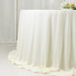 Fire Retardant Scuba Tablecloth – 132" Round Ivory, Wrinkle Free, Stain Resistant, Seamless Polyester Cover