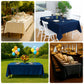 Fire Retardant Scuba Tablecloth – 60"x102" Rectangle, Wrinkle Free, Stain Resistant Polyester Cover