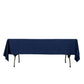 Fire Retardant Scuba Tablecloth – 60"x102" Rectangle Navy Blue, Wrinkle Free, Stain Resistant Polyester Cover