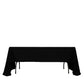 Fire Retardant Scuba Tablecloth – 60"x126" Rectangle Black, Wrinkle Free, Stain Resistant Polyester Cover