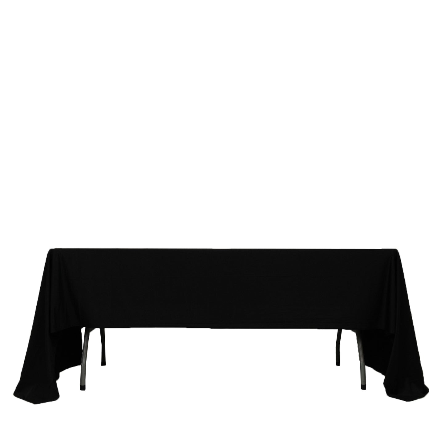 Fire Retardant Scuba Tablecloth – 60"x126" Rectangle Black, Wrinkle Free, Stain Resistant Polyester Cover