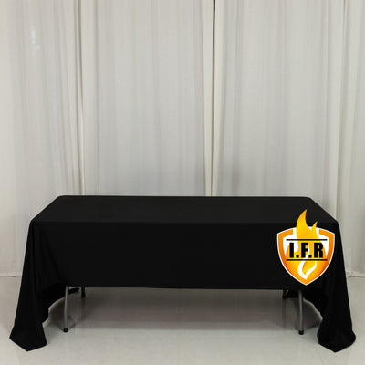 Black Scuba Polyester Tablecloth 60x126