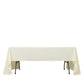 Fire Retardant Scuba Tablecloth – 60"x126" Rectangle Ivory, Wrinkle Free, Stain Resistant Polyester Cover