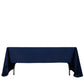 Fire Retardant Scuba Tablecloth – 60"x126" Rectangle Navy Blue, Wrinkle Free, Stain Resistant Polyester Cover