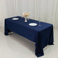 Fire Retardant Scuba Tablecloth – 60"x126" Rectangle Navy Blue, Wrinkle Free, Stain Resistant Polyester Cover
