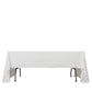 Fire Retardant Scuba Tablecloth – 60"x126" Rectangle White, Wrinkle Free, Stain Resistant Polyester Cover