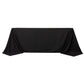 Fire Retardant Scuba Tablecloth – 90"x132" Rectangle Black, Wrinkle Free, Stain Resistant, Seamless Polyester Cover