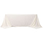 Fire Retardant Scuba Tablecloth – 90"x132" Rectangle Ivory, Wrinkle Free, Stain Resistant, Seamless Polyester Cover