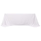 Fire Retardant Scuba Tablecloth – 90"x132" Rectangle White, Wrinkle Free, Stain Resistant, Seamless Polyester Cover