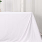 Fire Retardant Scuba Tablecloth – 90"x132" Rectangle White, Wrinkle Free, Stain Resistant, Seamless Polyester Cover