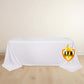 Fire Retardant Scuba Tablecloth – 90"x132" Rectangle White, Wrinkle Free, Stain Resistant, Seamless Polyester Cover