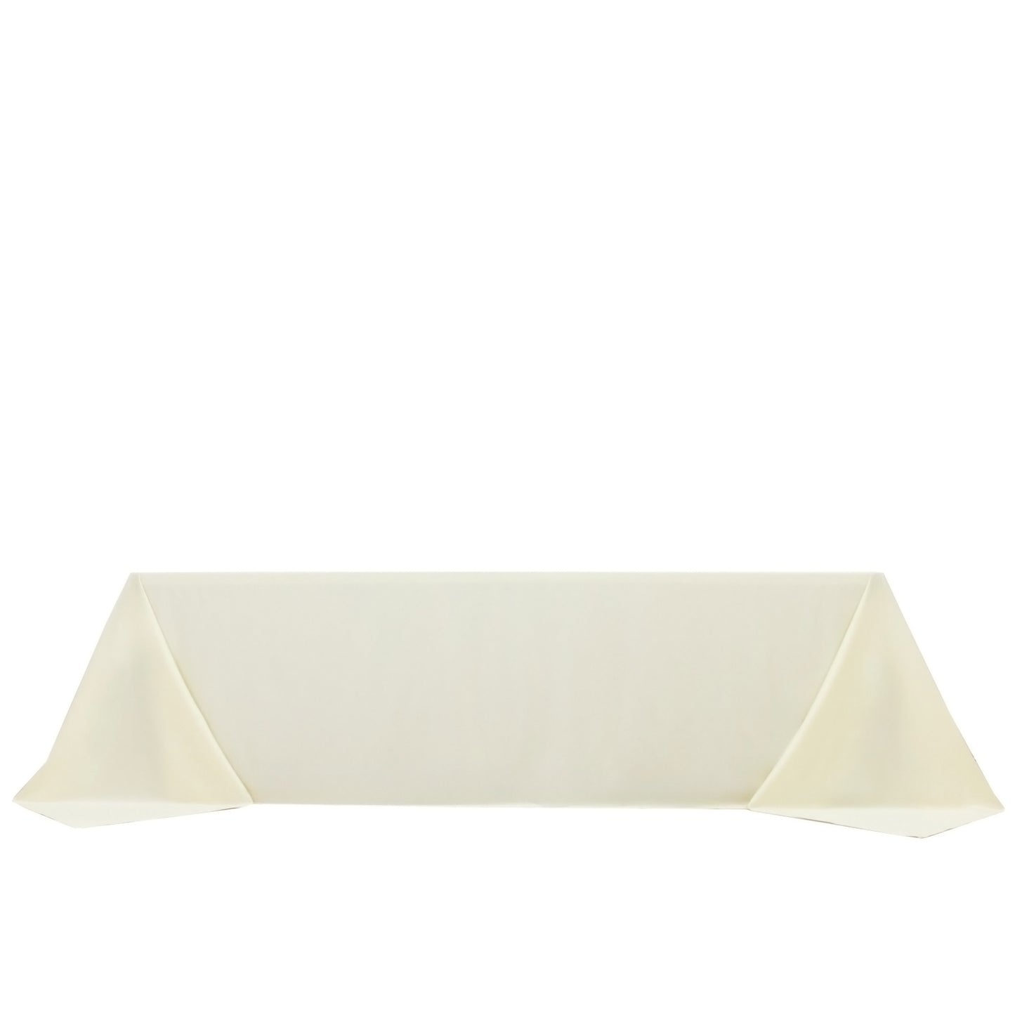 Fire Retardant Scuba Tablecloth – 90"x156" Rectangle Ivory, Wrinkle Free, Stain Resistant, Seamless Polyester Cover