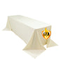 Fire Retardant Scuba Tablecloth – 90"x156" Rectangle Ivory, Wrinkle Free, Stain Resistant, Seamless Polyester Cover