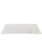 Fire Retardant Scuba Tablecloth – 90"x156" Rectangle White, Wrinkle Free, Stain Resistant, Seamless Polyester Cover