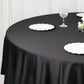 Fire Retardant Scuba Tablecloth – 90" Round Black, Wrinkle Free, Stain Resistant Polyester Cover