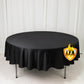 Fire Retardant Scuba Tablecloth – 90" Round Black, Wrinkle Free, Stain Resistant Polyester Cover