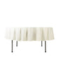 Fire Retardant Scuba Tablecloth – 90" Round Ivory, Wrinkle Free, Stain Resistant Polyester Cover