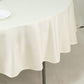 Fire Retardant Scuba Tablecloth – 90" Round Ivory, Wrinkle Free, Stain Resistant Polyester Cover