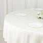 Fire Retardant Scuba Tablecloth – 90" Round Ivory, Wrinkle Free, Stain Resistant Polyester Cover