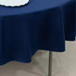 Fire Retardant Scuba Tablecloth – 90" Round Navy Blue, Wrinkle Free, Stain Resistant Polyester Cover