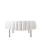 Fire Retardant Scuba Tablecloth – 90" Round White, Wrinkle Free, Stain Resistant Polyester Cover