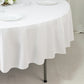 Fire Retardant Scuba Tablecloth – 90" Round White, Wrinkle Free, Stain Resistant Polyester Cover
