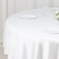 Fire Retardant Scuba Tablecloth – 90" Round White, Wrinkle Free, Stain Resistant Polyester Cover