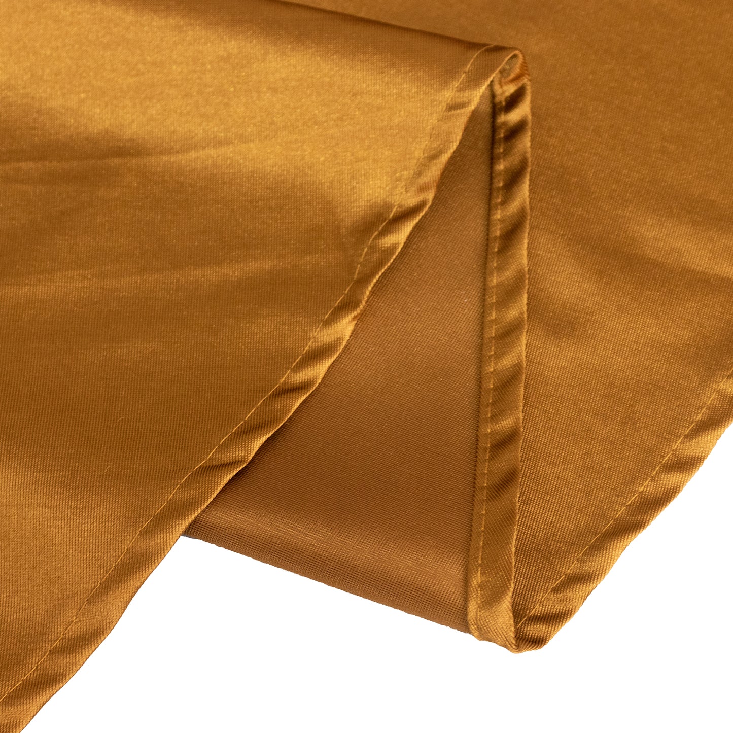 108" Shimmer Gold Premium Scuba Round Tablecloth, Wrinkle Free Polyester Tablecloth