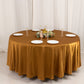 108" Shimmer Gold  Scuba Round Tablecloth, Wrinkle Free Polyester Tablecloth