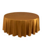 108" Shimmer Gold  Scuba Round Tablecloth, Wrinkle Free Polyester Tablecloth